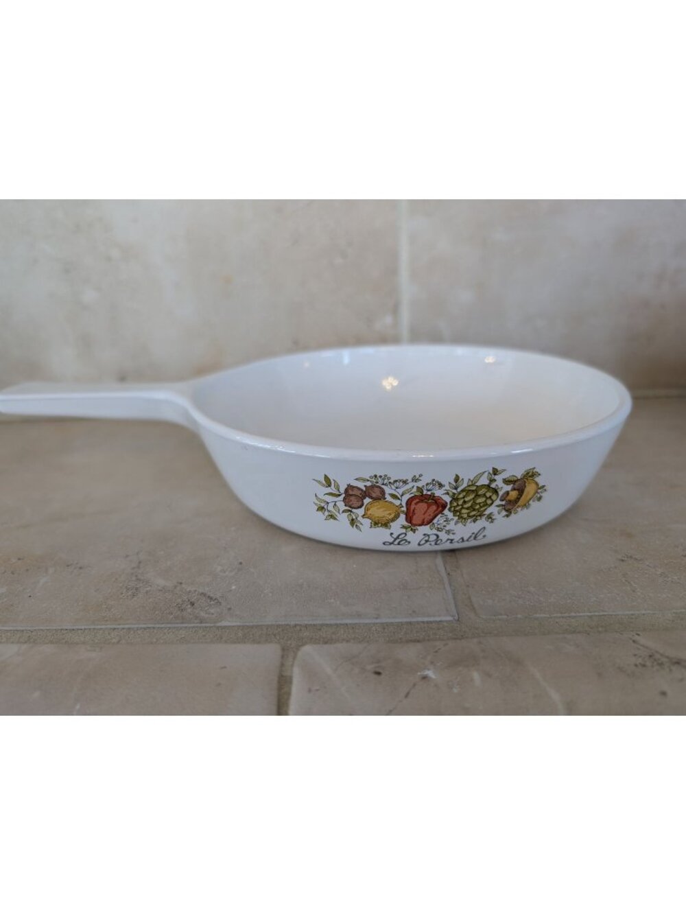 Vintage Corning Ware Spice of Life "Le Persil" 6.5-inch Skillet Model P-83-B